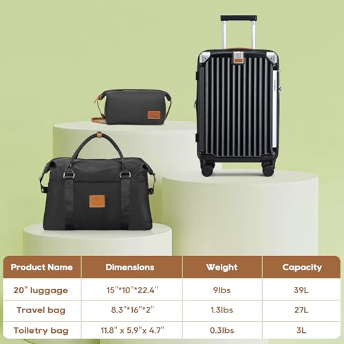 20in Carry On Luggage with Cup Holder and USB Port