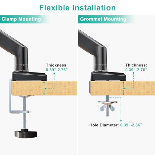 Laptop Desk Mount for 17" Notebook and 34" Screens