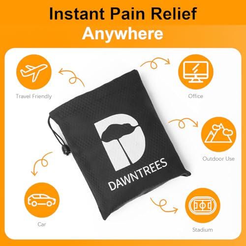 2-Pack 2-in-1 Inflatable Seat Cushion & Lumbar Support,Black (2 Count)
