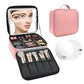 Travel Makeup Bag with LED Mirror and 10x magnifying glass with 3 Lighted Settings