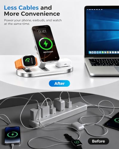 25W 3 in 1 Wireless Charging Station for Magsafe Charger for Apple Device