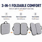 3 in 1 Foldable Gel Seat Cushion Featured with Memory Foam Breathable Seat Cushion for Pressure Relief
