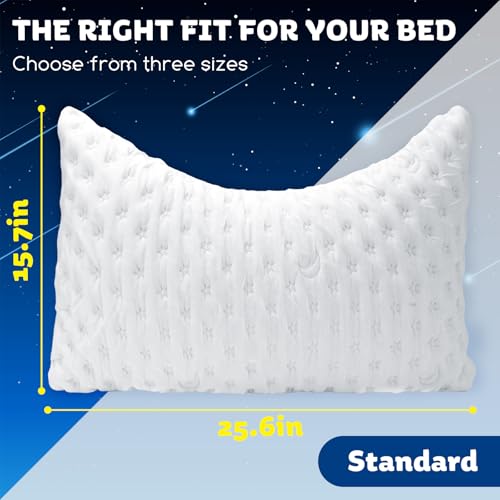 Cooling Side Sleeper Pillow for Neck and Shoulder Pain (2 Count)