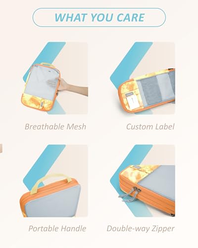 6 Set Compression Packing Cubes for Travel (6 Count)