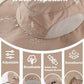 UPF50+ Mens Sun Hat Wide Brim Fishing Hat Airy Mesh UV Protection Portable Bucket Sun Hat Milky Khaki
