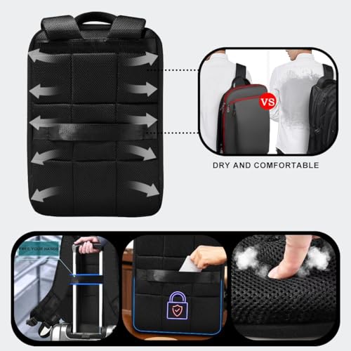 Slim Expandable 15 15.6 16 Inch Laptop Backpack Anti Theft Travel Business Durable Computer Bag