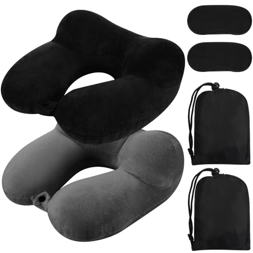 2 Inflatable Neck Pillow Airplane Travel (2 Count)