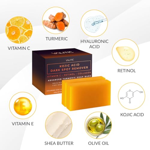 Kojic Acid Dark Spot Remover Soap Bars (7 Ounce)