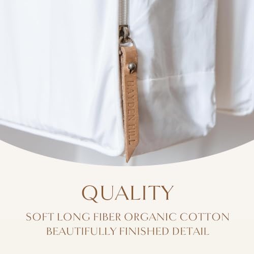 Luxury Organic Cotton Garment Bag for Hanging Clothes Long 58"