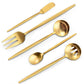 Matte Gold Serving Silverware Set (4 Count)