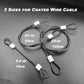1/8"(3mm) Wire Diam Stainless Steel Cable Eyelets Loops Short Rope Lanyard Safety Tether Chain Lock with Vinyl Coated Cover, 20Pcs 6" Long Black (20 Count)