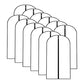 Garment Bags for Hanging Clothes 12 PCS Transparent Waterproof Dustproof Storage for Wardrobe Storage Suit Covers for Closet Cloth Cover Washable Clear Reuse Full Zipper for Suits Gowns 24''x40'' (12 Count)