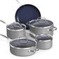 Healthy Duralon Blue Ceramic Nonstick Coated 9pc Cookware Set