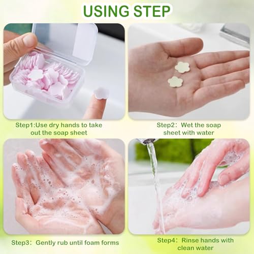 600PCS Portable Mini Soap Sheets (3.46 Ounce)