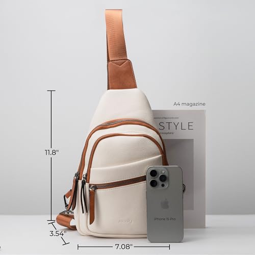 Large Sling Bag for Women Crossbody Purse Leather Fashionable Trendy Chest Bag for Travel