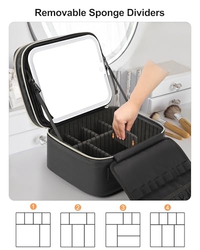 Makeup Bag with LED Mirror