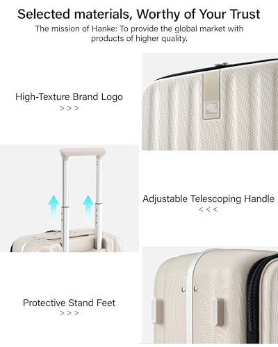 24 Inch Checked Luggage PC Hard Case Luggage Top Opening Aluminum Frame Travel Luggage Suitcases with Wheels for Woman Men