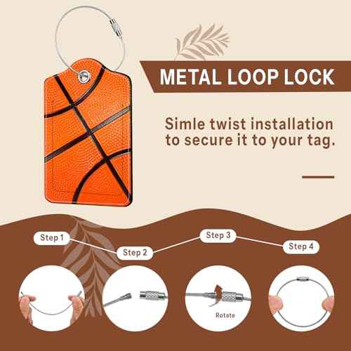 2 Pcs Basketball Luggage Tags for Suitcase (2 Count)
