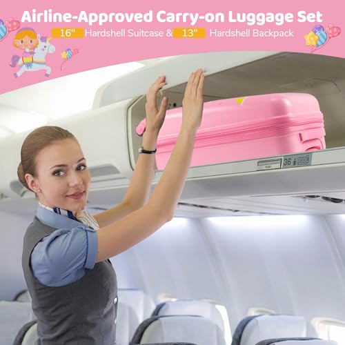 Kids Luggage Travel Backpack & Hard Shell Toddler Suitcase