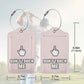 2 Pack Luggage Tags for suitcases Pink Don't Touch Me TSA Approved Label Luggage Tag Baggage Tag Leather Stainless Steel Loop Label Tag for Men Women Travel Bag Suitcase (2 Count)