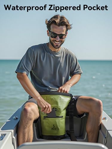 Waterproof Dry Bag Backpack with Zippered Pocket