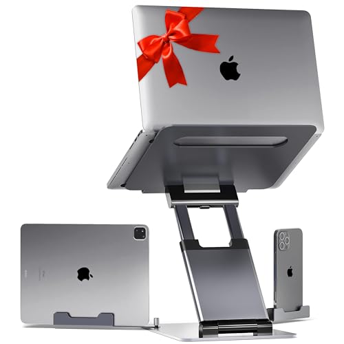 20" Tall Adjustable Laptop Stand with Phone & Tablet Holder