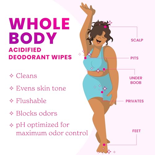 Acidified Deodorant Wipes (45 Count)