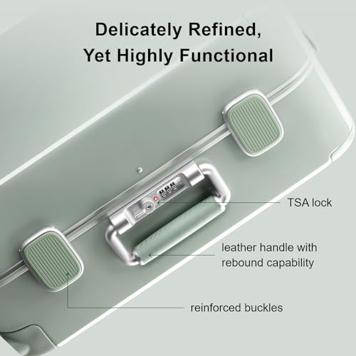 Zipperless Carry On Luggage Airline Approved with Aluminum Frame