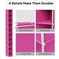 2 Pack 10 Tier Slim Hanging Shoe Organizer Pink