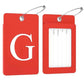 2 Pack Initial Luggage Tags for Suitcases Airplane Travel Essentials (2 Count)
