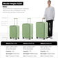 24 Inch Checked Luggage PC Hard Shell Suitcase Top Opening Aluminum Frame Travel Suitcases with Wheels