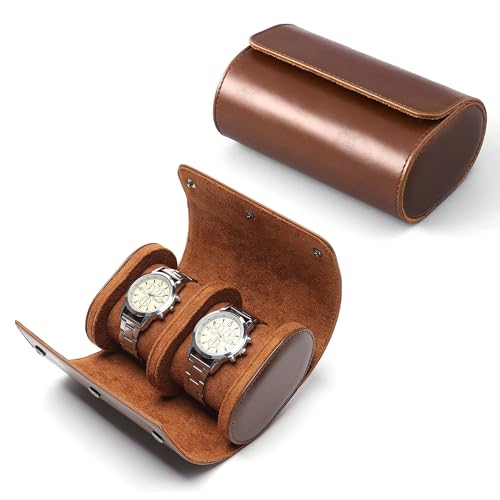 Longjet Watch Roll Travel Case for Men Portable Watches Organizer Box