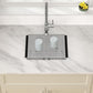 18 Inch Undermount Small Bar Sink Single Bowl Kitchen Sink White Granite Composite Wet Bar Sinks 18"W×16"D×9"H