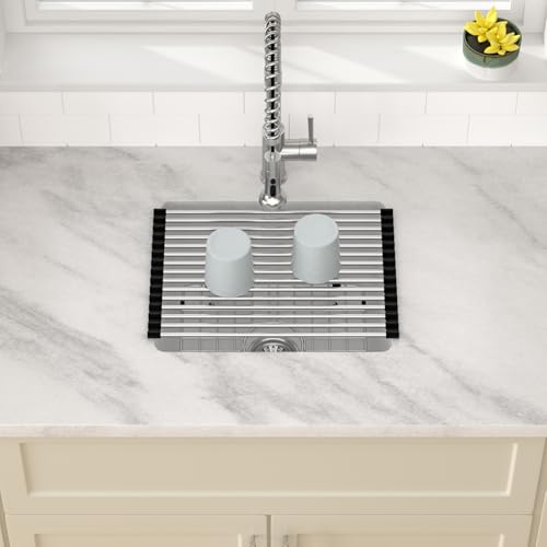 18 Inch Undermount Small Bar Sink Single Bowl Kitchen Sink White Granite Composite Wet Bar Sinks 18"W×16"D×9"H