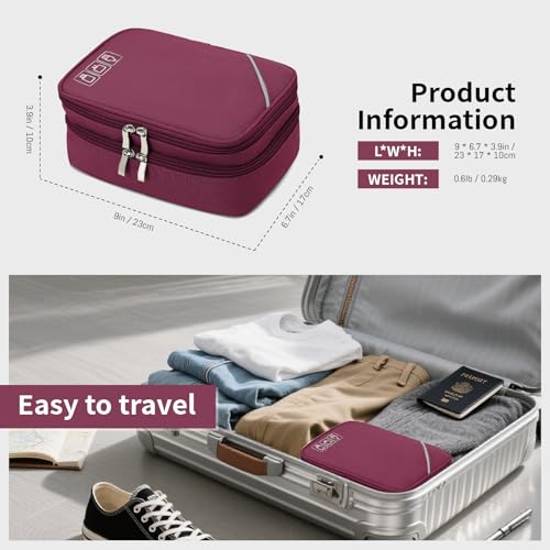 Electronic Organizer Travel Double Layer Cable Organizer Bag
