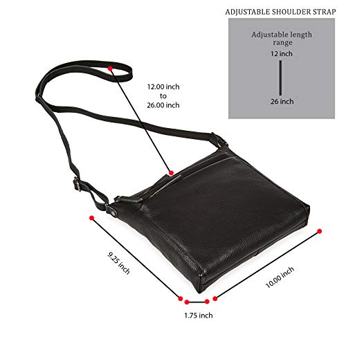 Small Soft Pebbled Real Leather Women Crossbody Handbags & Purses