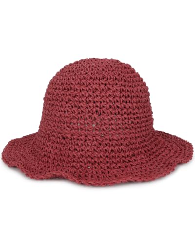 Womens Crochet Straw Sun Hat Foldable Floppy Wide Brim Beach Hat for Summer