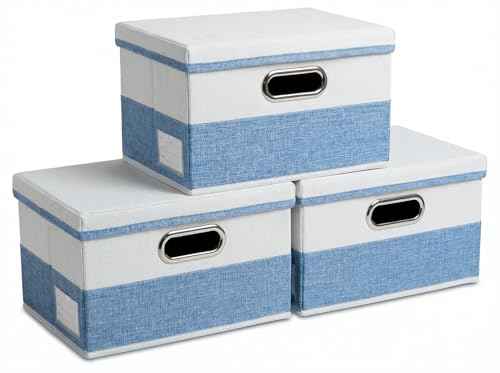 Storage Bins with Lids [3 (3 Count)