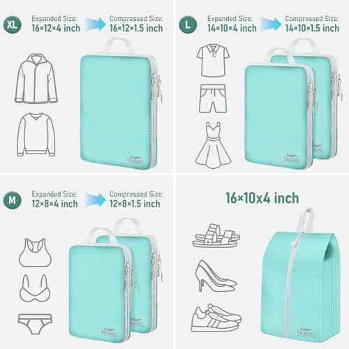 6 Set Compression Packing Cubes