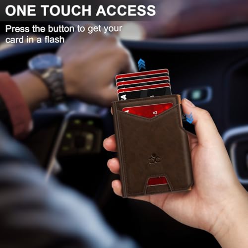 Wallet for Men Wallet with Slim Pop Up Card Holder 9 (13 Count)