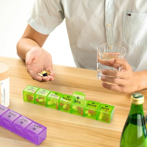2 Pack Weekly Large Pill Organizer (14 Count)