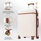 Luggage Sets Durable Hardshell 3 Piece Suitcase with Bags (5 Count)
