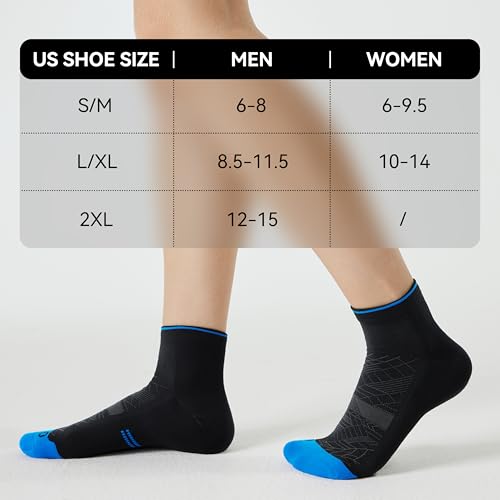 Ankle Compression Running Athletic Socks for Men Women (10 Count)
