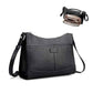 Black Genuine Leather Crossbody Bags for Women Travel Wallet Purse