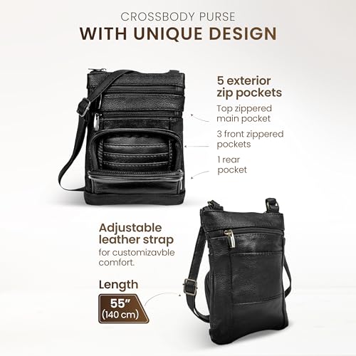 leather Crossbody Purses for Women