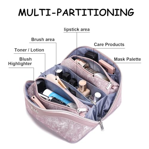 Travel Makeup Bag Cosmetic Bags for Women (3 Count)