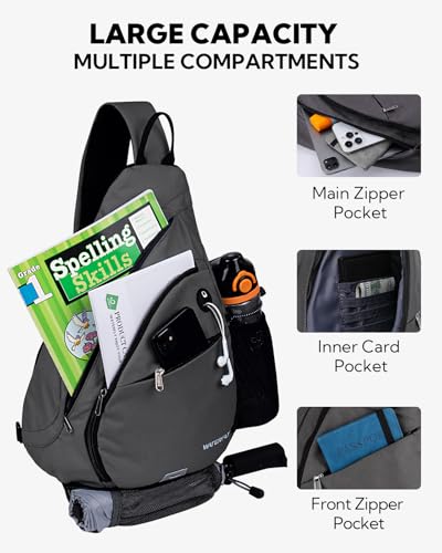 Large Sling Bag Crossbody Backpack Chest Pack for Men Women