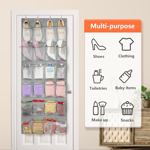 2 Pack Over the Door Shoe Organizer Hanging Shoe Organizer for Closet (2 Count)