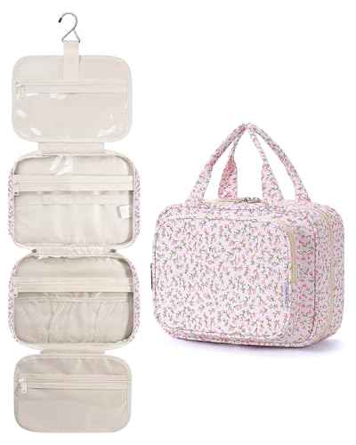 Hanging Toiletry Bag for Women Travel Makeup Bag Organizer Toiletries Bag for Travel Size Essentials Accessories Cosmetics