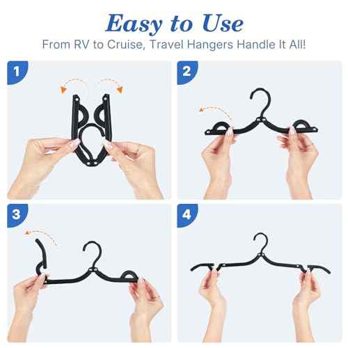 Black Travel Hangers 10 Pack (10 Count)